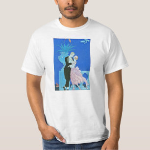 T-shirt de minuit d'art déco de baiser