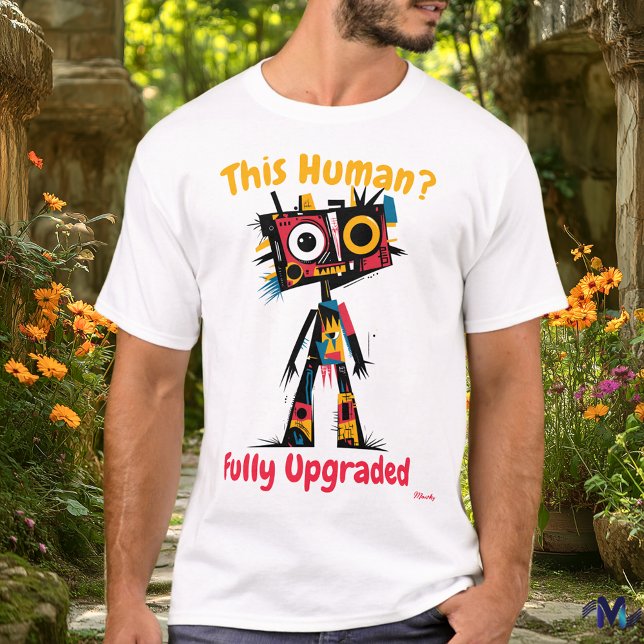 T-shirt de mise à niveau Abstraite de robots dynam (Créateur téléchargé)
