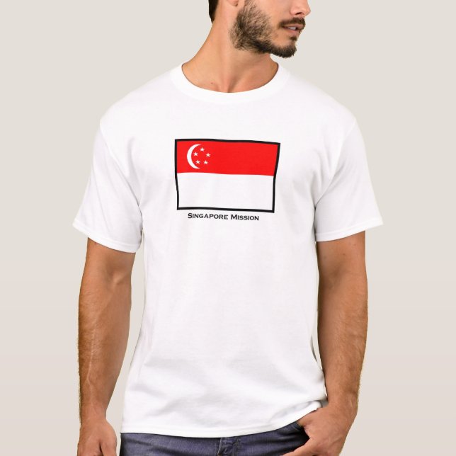 T-shirt de mission de Singapour LDS (Devant)