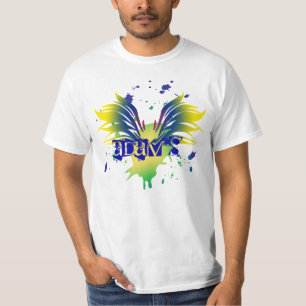 T-shirt de Mitzvah de barre d'éclaboussure d'aile