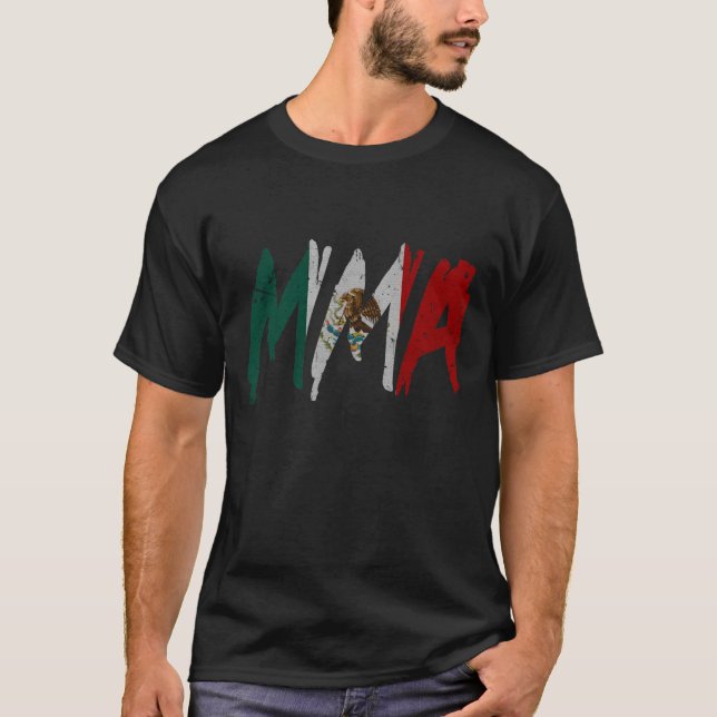 T-shirt de MIXED MARTIAL ART de drapeau mexicain (Devant)