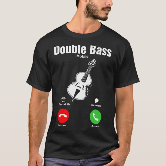 T-shirt de mobile de double basse (Devant)