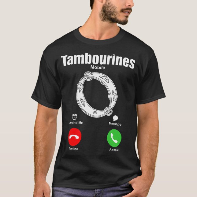 T-shirt de mobile de tambours de basque (Devant)