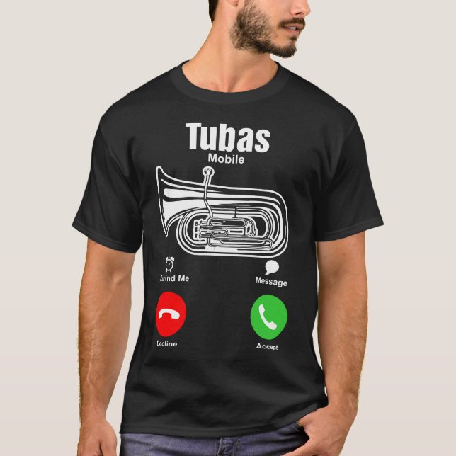 T-shirt de mobile de tubas (Devant)