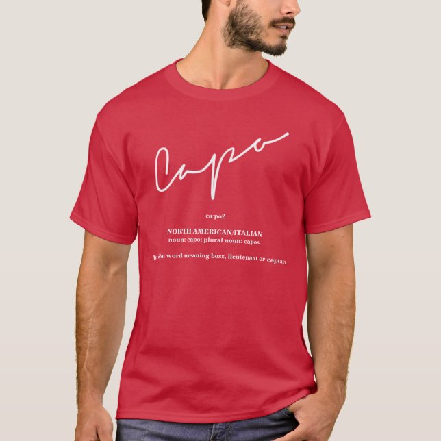T-shirt de mode de capo de vin (Devant)