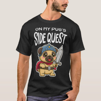T-shirt De mon côté de quête de Pug Aventure de chien de g
