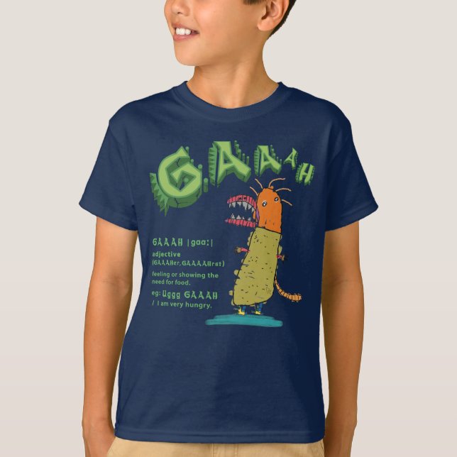 T-shirt de monstre de T-Rex de dinosaure d'enfants (Devant)