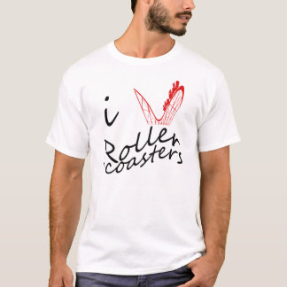 T-shirt de montagnes russes du coeur i