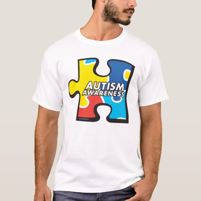 T-shirt de morceau de puzzle de sensibilisation (Devant)