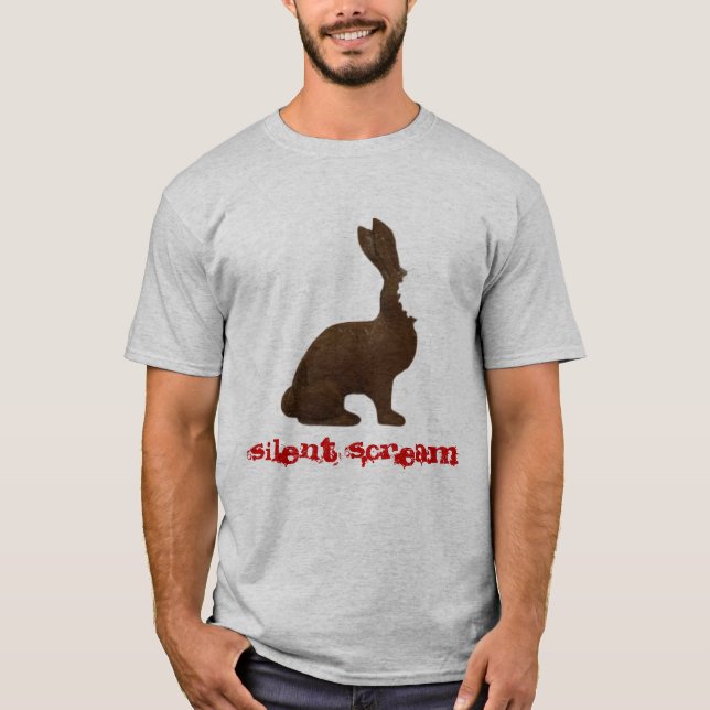 T-shirt de morsure de lapin de chocolat (Devant)
