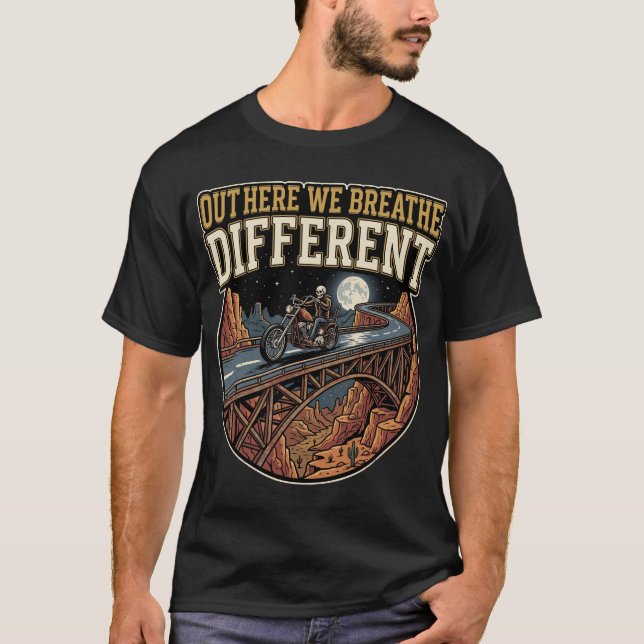 T-shirt de motard pour respirer différemment dehor (Devant)
