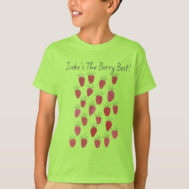 T-shirt de Motif de fraises irrégulier (Devant)