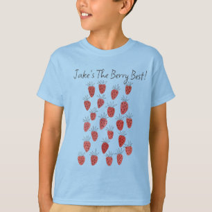 T-shirt de Motif de fraises irrégulier
