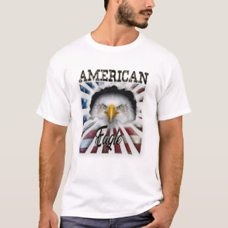 T-shirt de motif d'Eagle 3D d'Américain