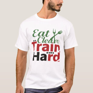 T-shirt de motivation fitness "Manger Sain Entraîn