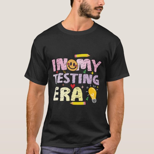 T-Shirt de motivation rétro pour le jour de test d (Devant)