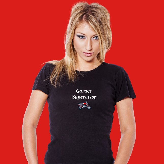 T-shirt de moto pour femmes du superviseur du gara (Créateur téléchargé)