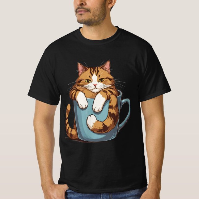 T-Shirt de Mug & Chat : Design adorable et irrésis (Devant)