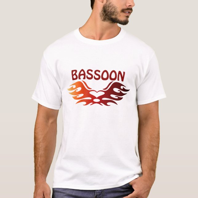 T-shirt de musique de basson (Devant)