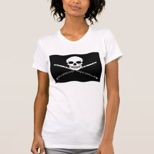 T-shirt de musique de cannelure de pirate