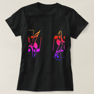 T-shirt de musique en feuille colorée