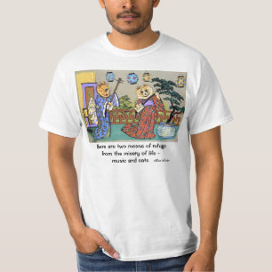 T-shirt de musique et de citation de chats