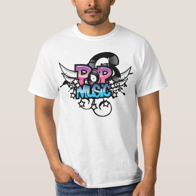 T-shirt de musique pop (Devant)