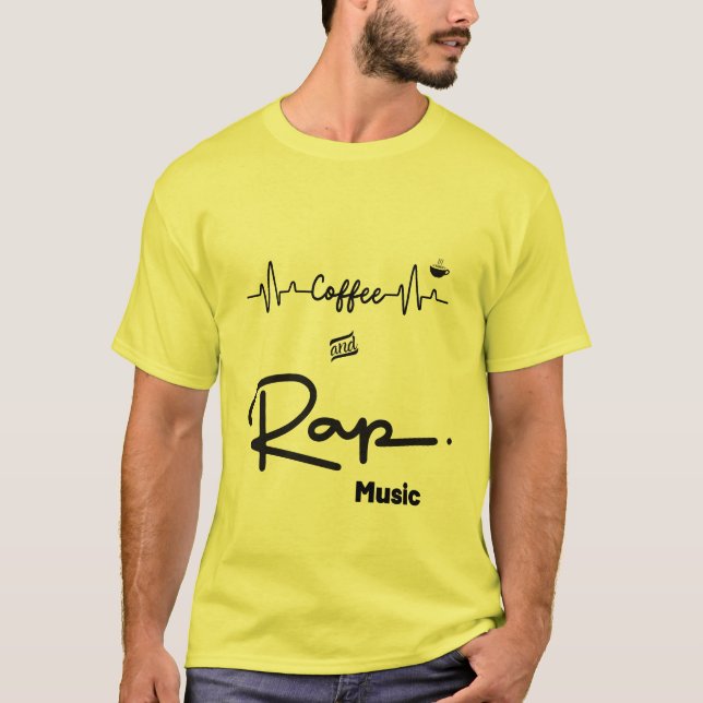 T-shirt de musique rap et café (Devant)