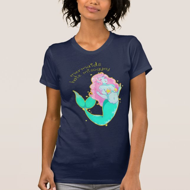 T-shirt de mysogynie de haine de sirènes (Devant)