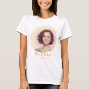 T-shirt de naissance avec photo personnalisée Na