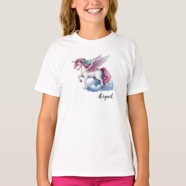 T-shirt de naissance licorne magique et mignon pou (Devant)