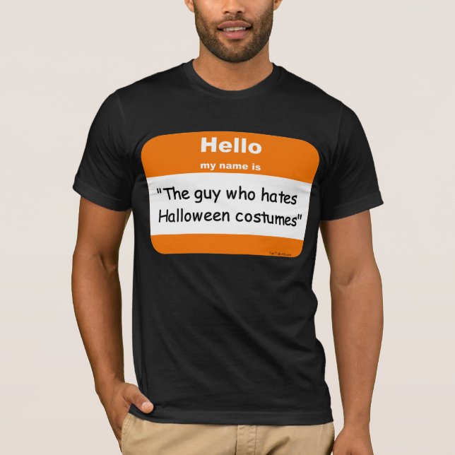 T-shirt de nametag de Halloween (Devant)