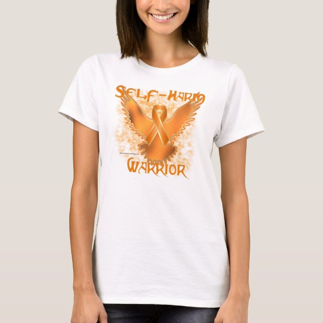 T-shirt de nano de dames d'Eagle d'automutilation (Devant)