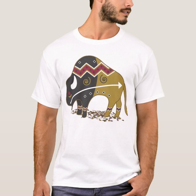 T-shirt de Natif américain de Buffalo (Devant)