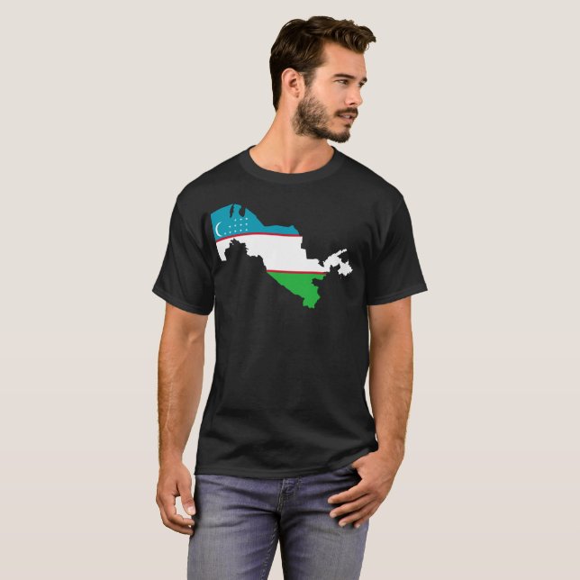 T-shirt de nation de l'Ouzbékistan (Devant entier)