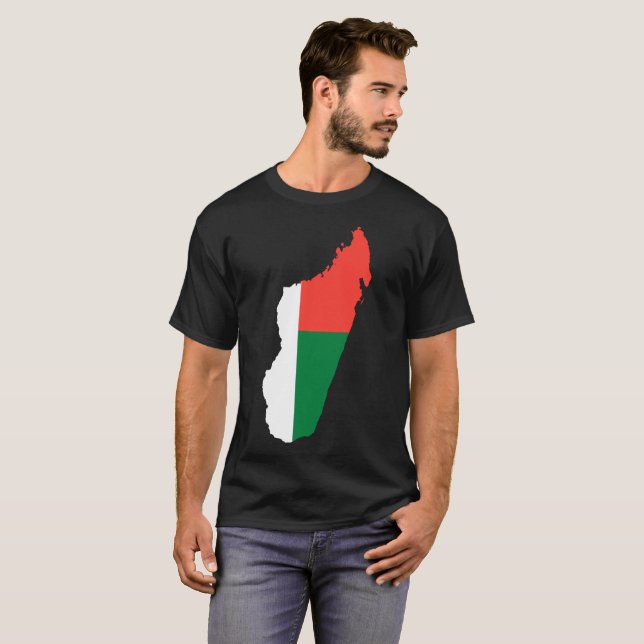 T-shirt de nation du Madagascar (Devant entier)