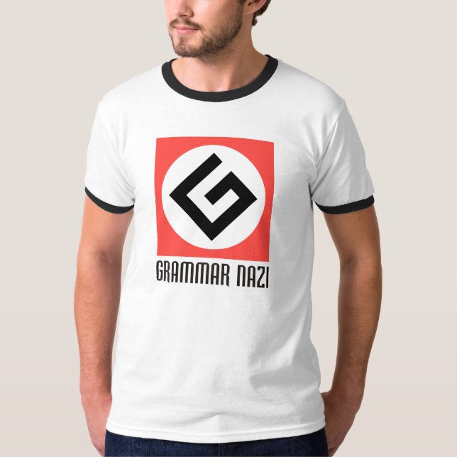 T-shirt de nazi de grammaire (Devant)