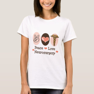 T-shirt de neurochirurgie d'amour de paix
