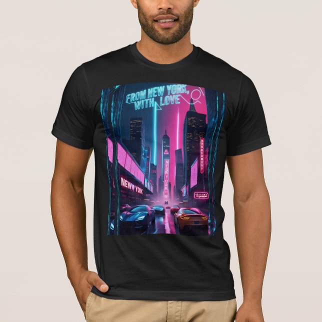 T-shirt De New York, avec amour - Bold NYC Pride (Devant)
