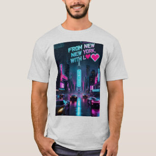T-shirt De New York, avec Amour - East River Flow