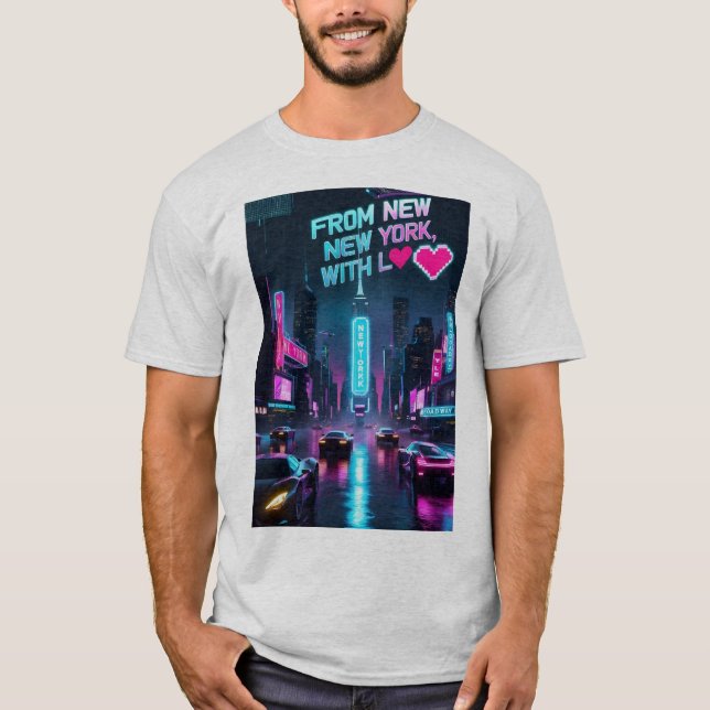 T-shirt De New York, avec Amour - East River Flow (Devant)