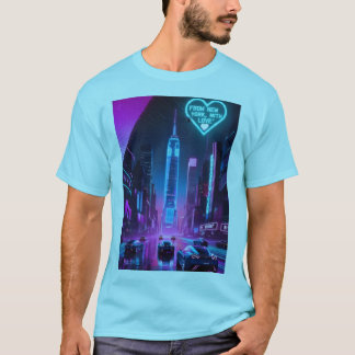 T-shirt De New York, avec Amour - Liberty Spirit Freedom.