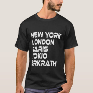 T-shirt de New York Londres Tokyo Paris