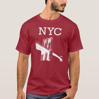 T-shirt de New York rouge-foncé