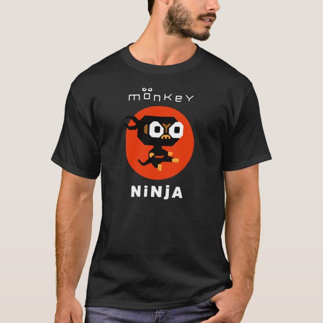 T-shirt de Ninja de singe (Devant)