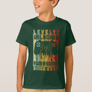 T-shirt de niveau 12 heureux anniversaire 2010