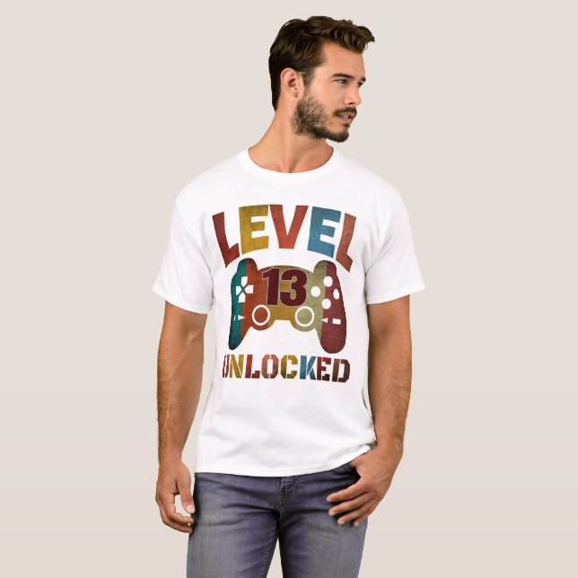 T-shirt DE NIVEAU 13 DÉVERROUILLÉ (Devant entier)
