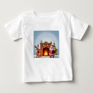 T-shirt de Noël avec Père Noël & Reinde