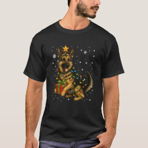 T-shirt de Noël Berger Allemand Arbre de Noël Lumi