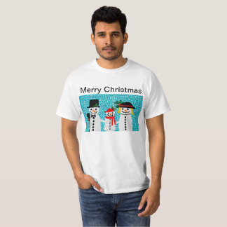 T-shirt de Noël blanc des hommes avec des